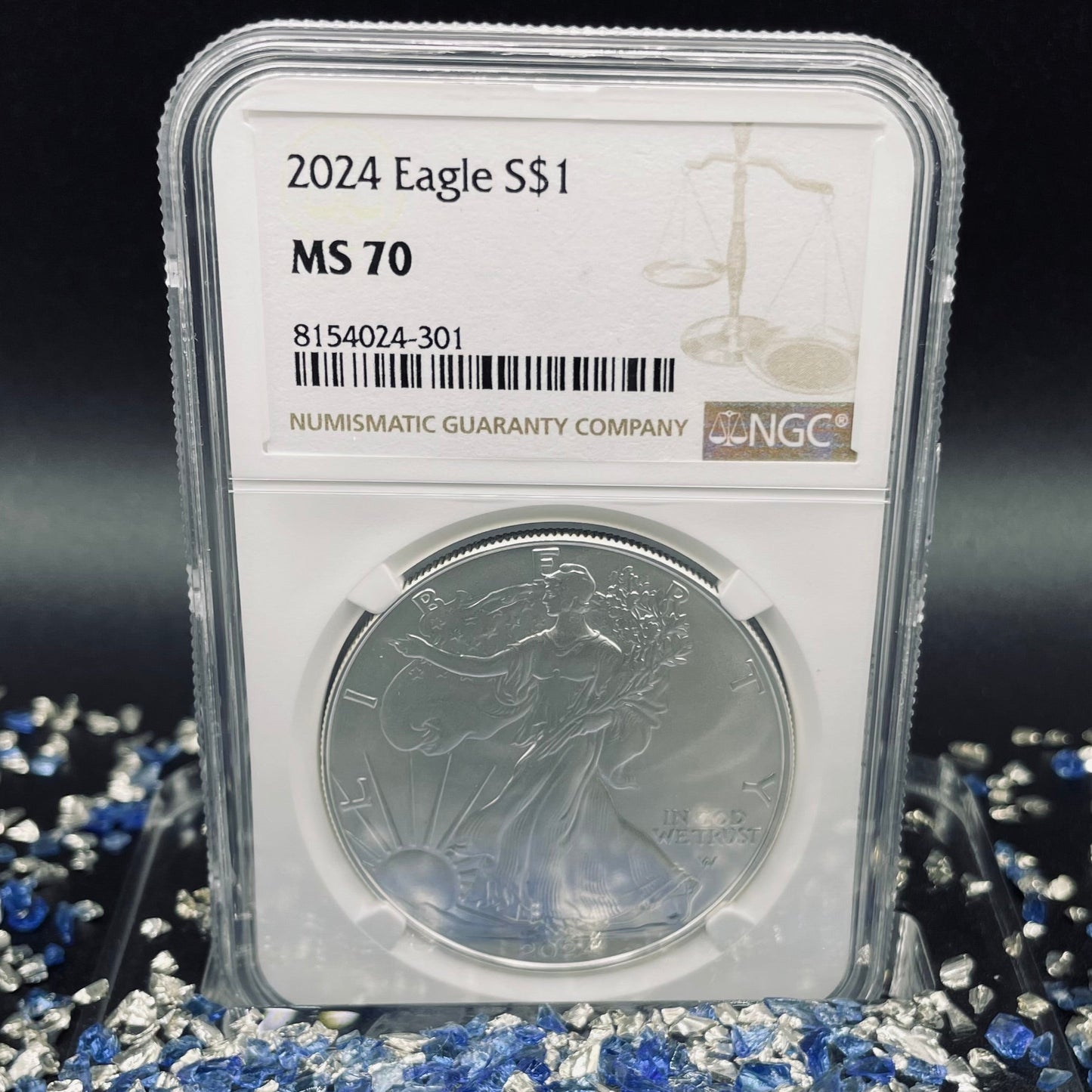 2024 $1 American Silver Eagle NGC MS70 Business Strike Brown Label