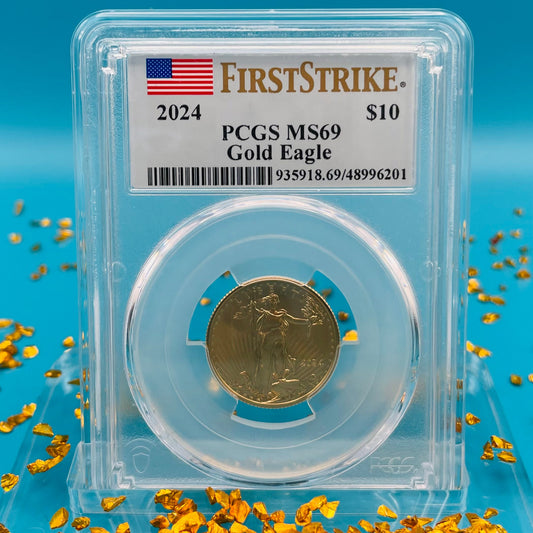 2024 $10 American Gold Eagle PCGS MS69 First Strike Flag Label (Rare 1 of 58)