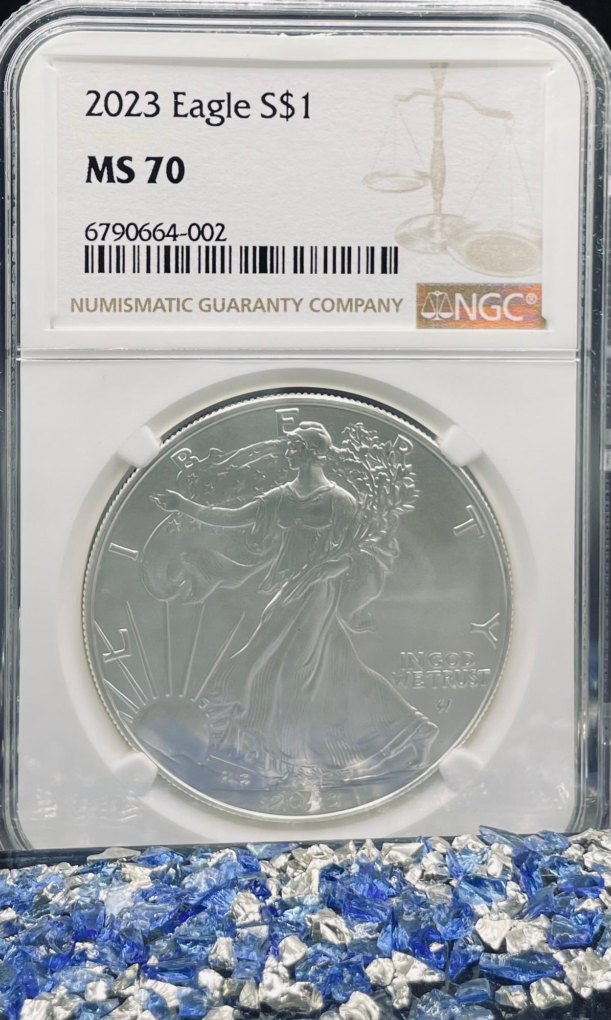 2023 $1 American Silver Eagle NGC MS70 Business Strike Brown Label
