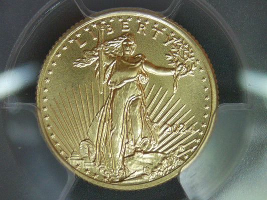 2024 $5 American Gold Eagle PCGS MS70 First Strike Flag Label (Rare 1 of 1,232)