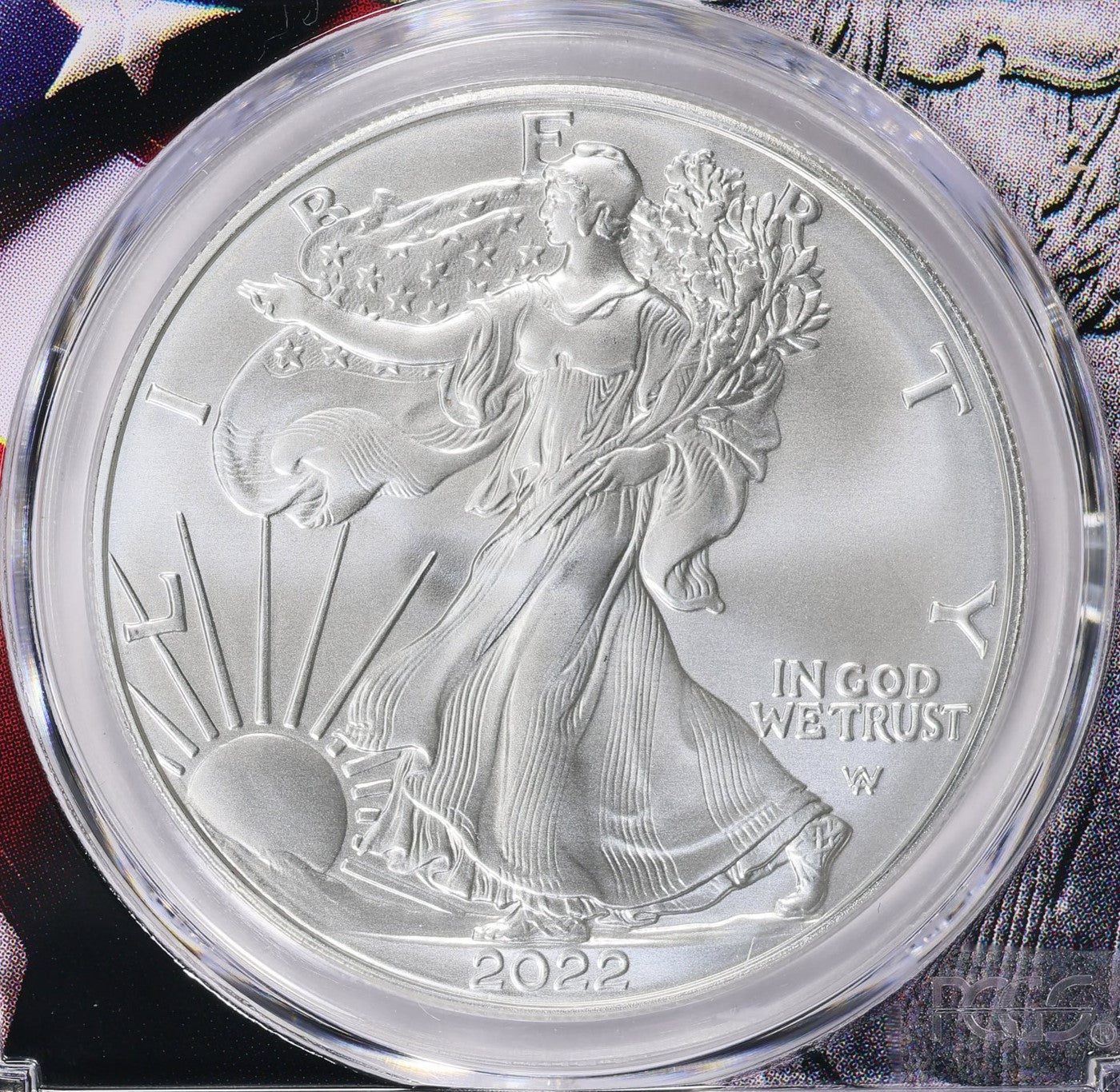 2022 $1 American Silver Eagle PCGS MS70 American Flag Holder (Rare 1 of 1,234)