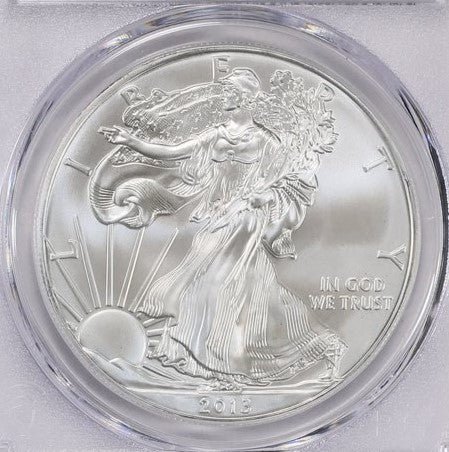 2013 (S) $1 American Silver Eagle PCGS MS70 Business Strike Blue Label (1 of 30,595)