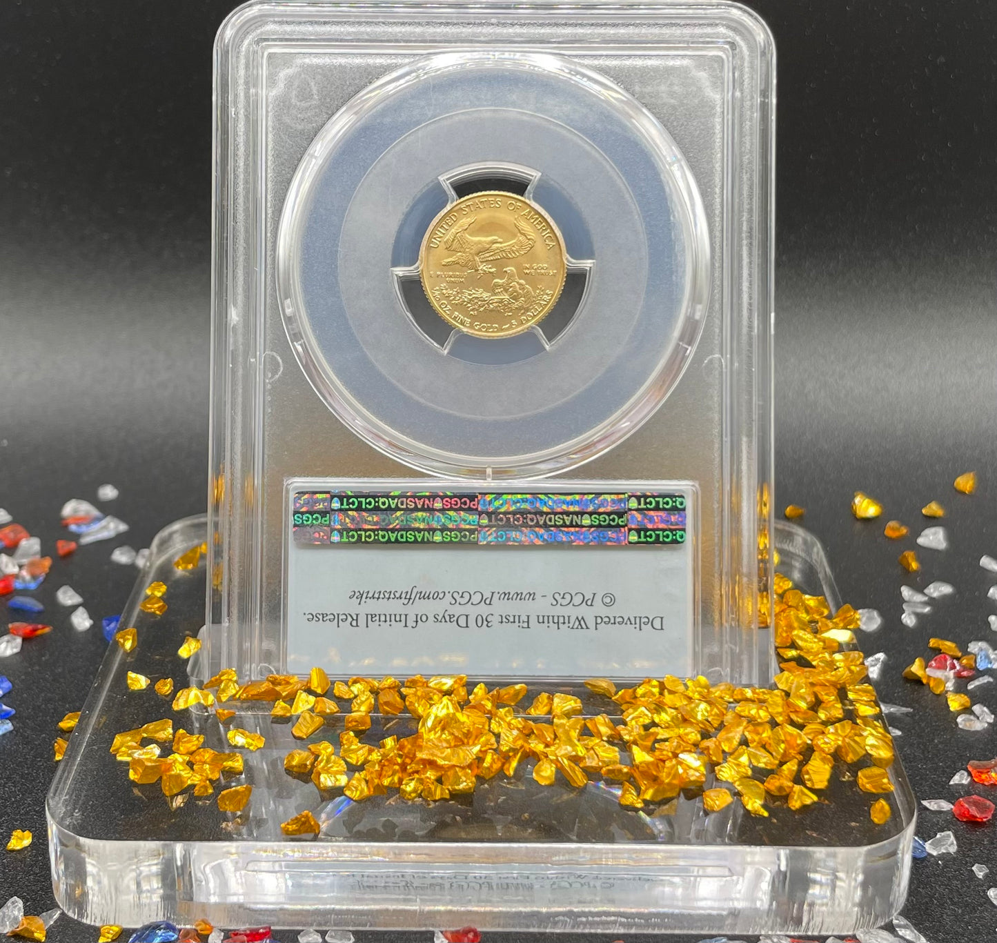 2021 $5 American Gold Eagle (2 Coin Set) PCGS MS70 First Strike Flag Type 1 and Type 2