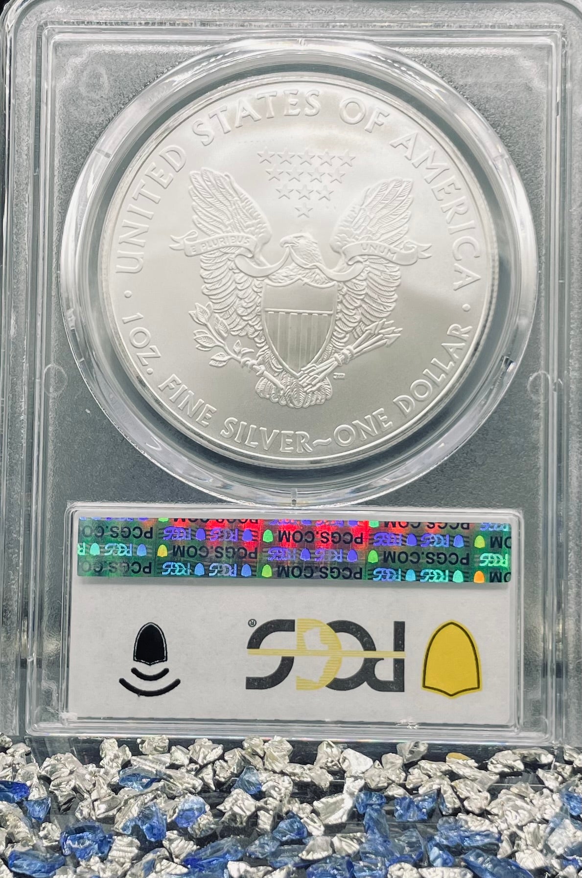 2010 Philadelphia $1 American Silver Eagle PCGS MS70 Business Strike Blue Label