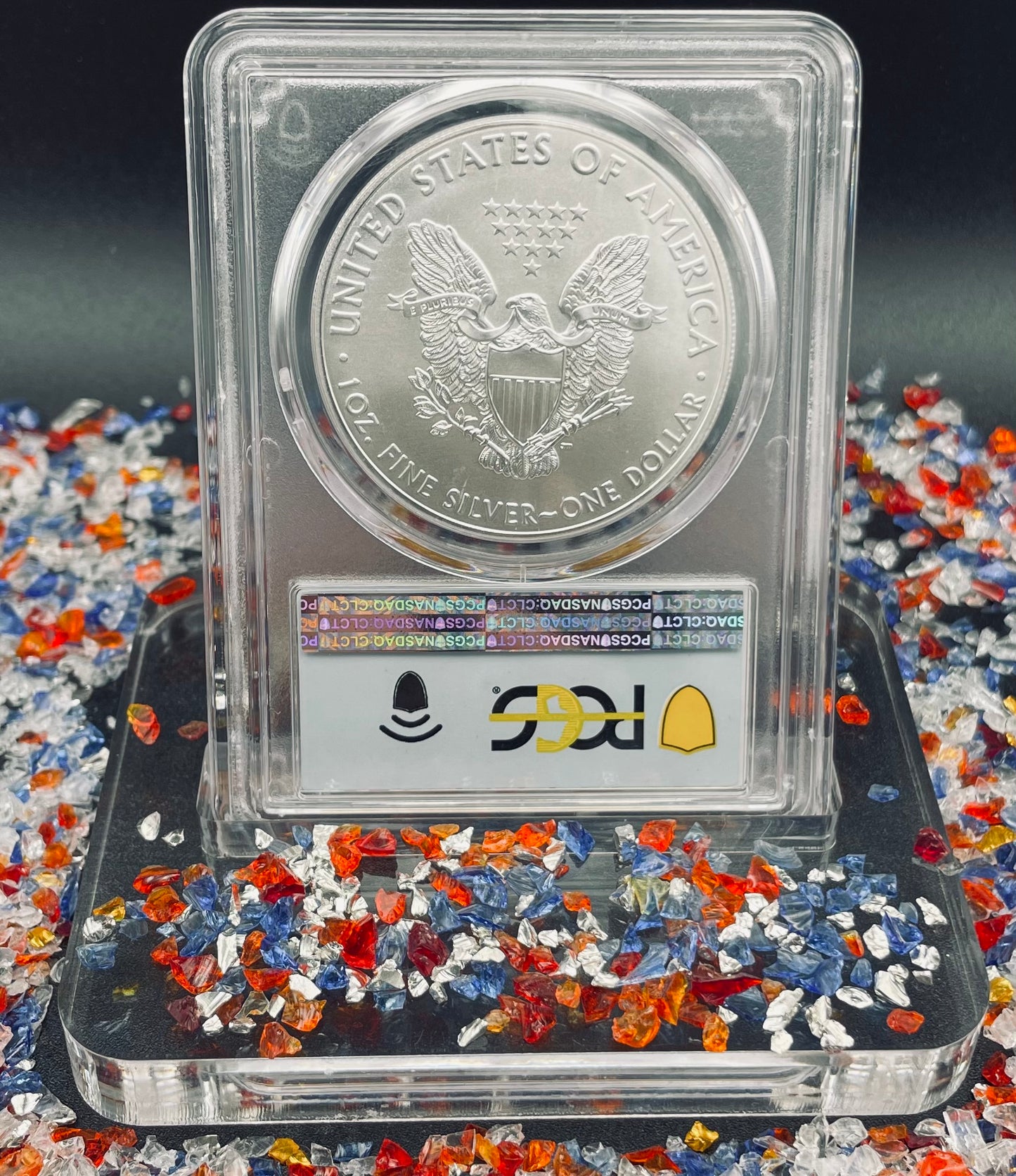 2021 $1 American Silver Eagle (2 Coin Set) PCGS MS70 First Day of Issue Type 1 & Type 2