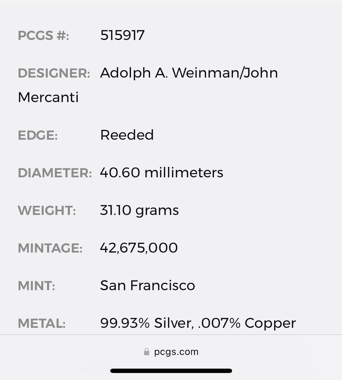 2013 (S) $1 American Silver Eagle PCGS MS70 Business Strike Blue Label (1 of 30,595)