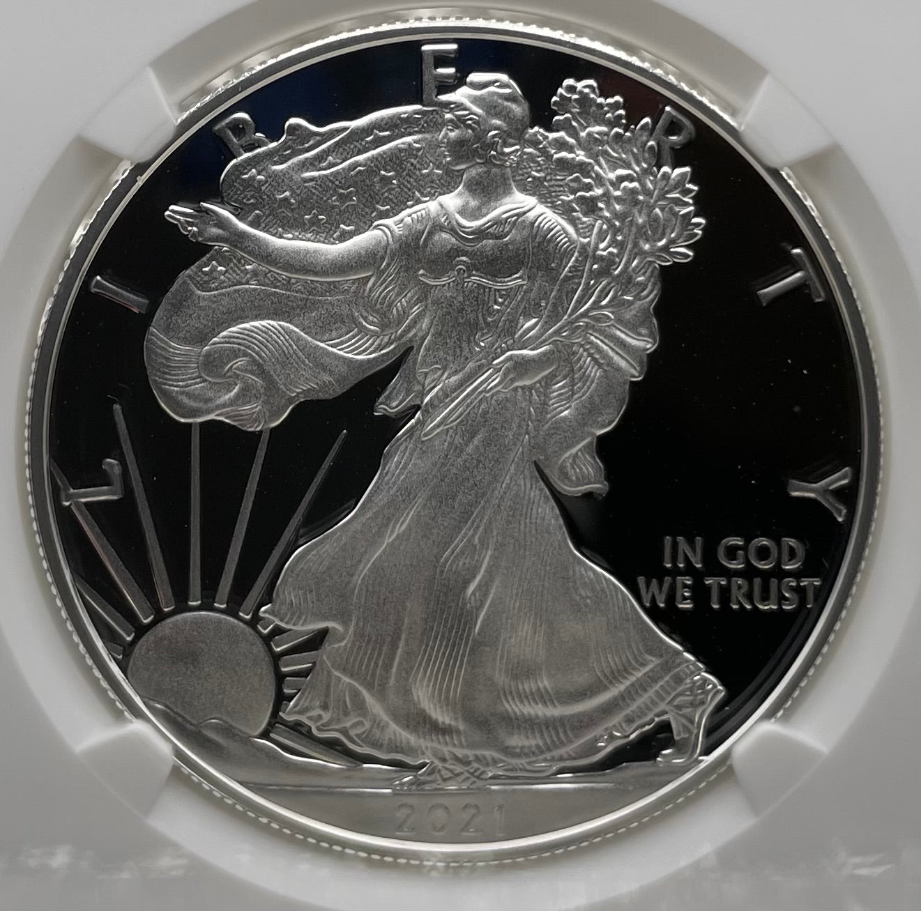 Proof 2021 (W) $1 American Silver Eagle NGC PF70 Type 1 Congratulations Set Modern Brown Label Mint Condition (Rare 1 of 984)