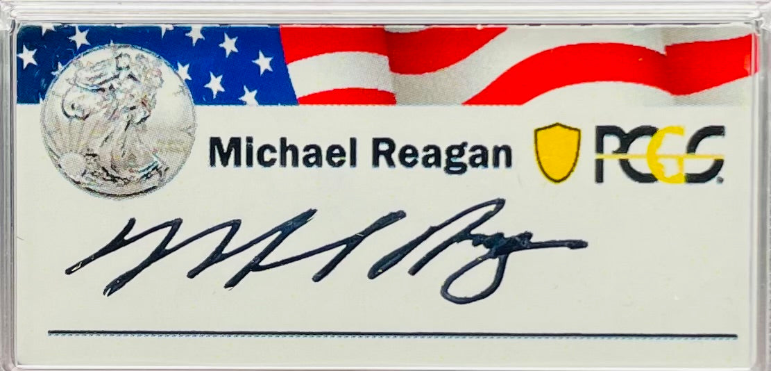2021 (S) $1 American Silver Eagle PCGS MS70 FDOI Type 1 Reagan Legacy Series Signed Label (1 of 529)