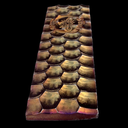 'Gold Toned Honey Bar' 3.95 oz .999 Fine Silver Bar, Hand Crafted by St Bee's in England, Gold Toned Finish, Includes Wood Treasure Chest, COA, Mint Condition, Limited Edition