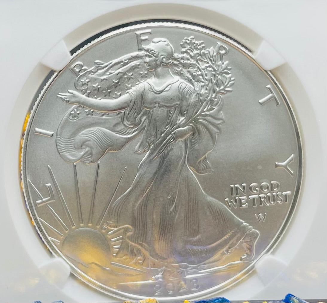 2023 (W) $1 American Silver Eagle NGC MS70 FR West Point Gold Star Label (Rare 1 of 1,510)