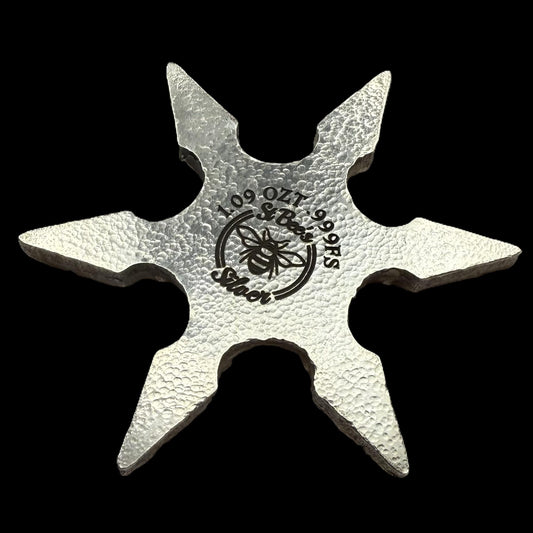 Pokémon 'Bulbasaur Star' 1.09 oz .999 Fine Silver Star Hand Crafted by St Bee's in England, Shiny Finish, Includes Poké Ball & COA, Mint Condition, Limited Edition