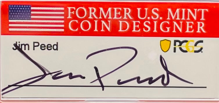 Proof 2020 (S) $1 American Silver Eagle PCGS PR70DCAM FDOI American Flag Label Jim Peed Signed Label Mint Condition (1 of 1,295)