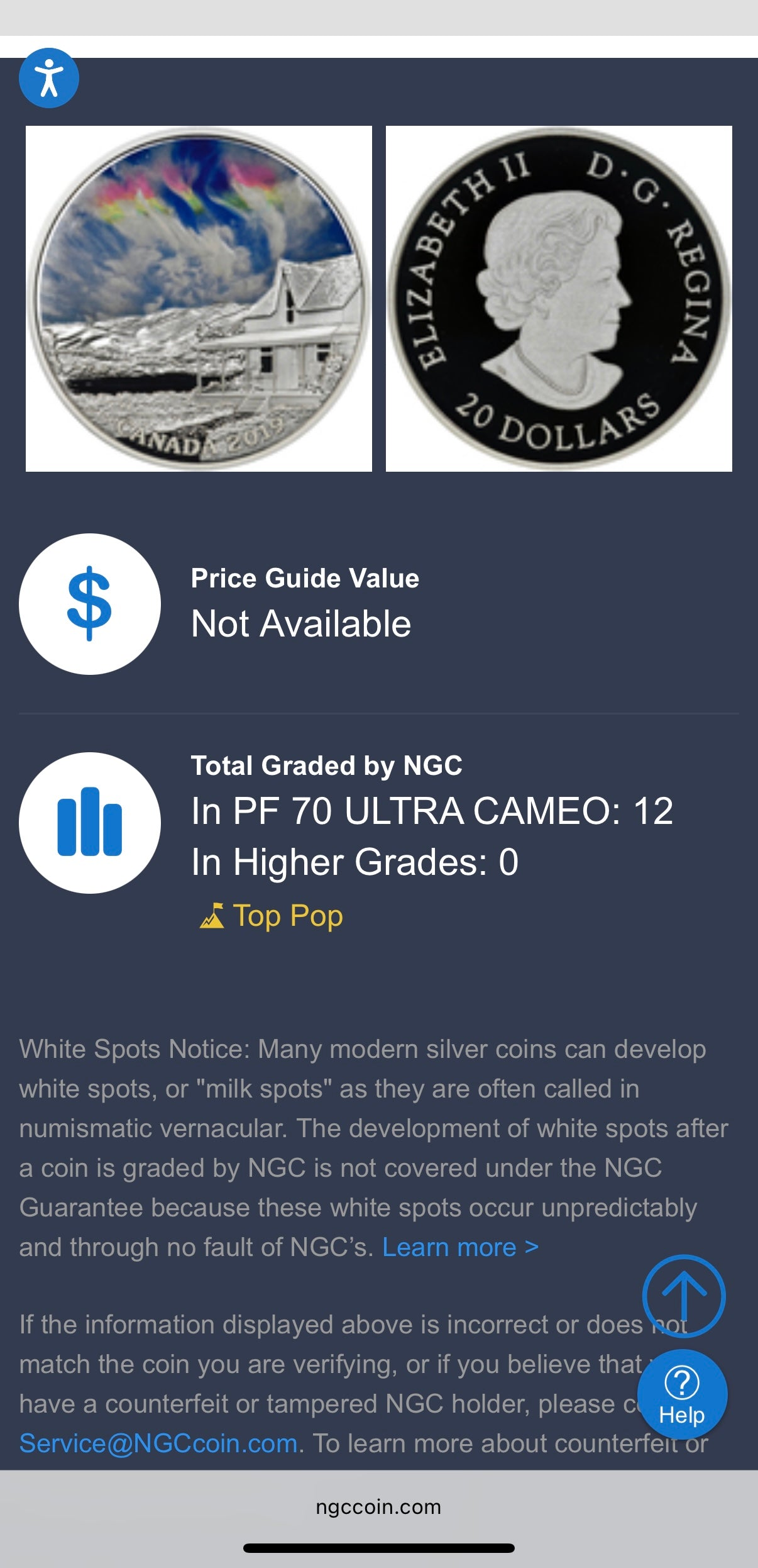 2019 $20 Canada Silver Dollar PCGS PR70DCAM Sky Wonders Fire Rainbow Colorized (1 of 12) Mint!