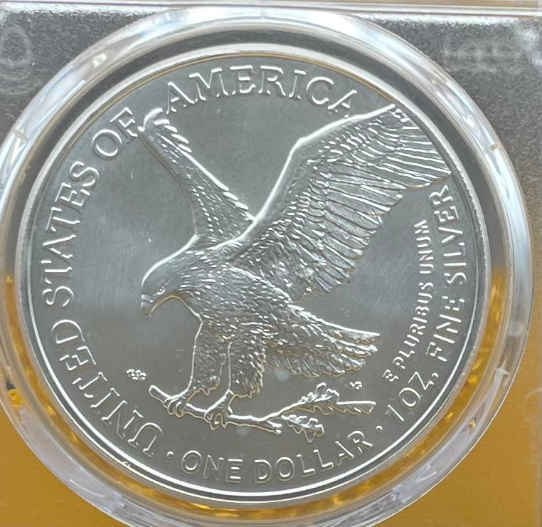 2022 $1 American Silver Eagle PCGS MS70 First Strike U.S. Mint AIP Master Designer Thomas Cleveland Signed Label (1 of 500)