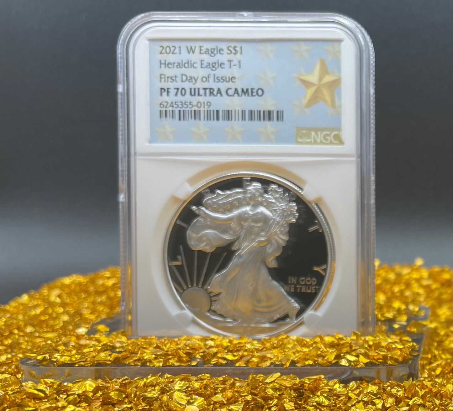 Proof 2021 Type 1 (W) $1 American Silver Eagle NGC PF70 First Day of Issue West Point Gold Star Label Mint Condition (1 of 6,809)