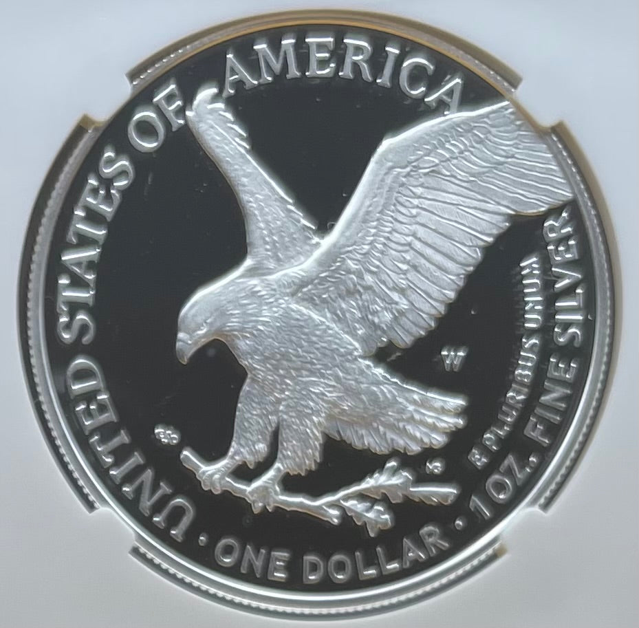 Proof 2022 (W) $1 American Silver Eagle NGC PF70 Early Releases Modern Blue Label Mint Condition (1 of 4,817)