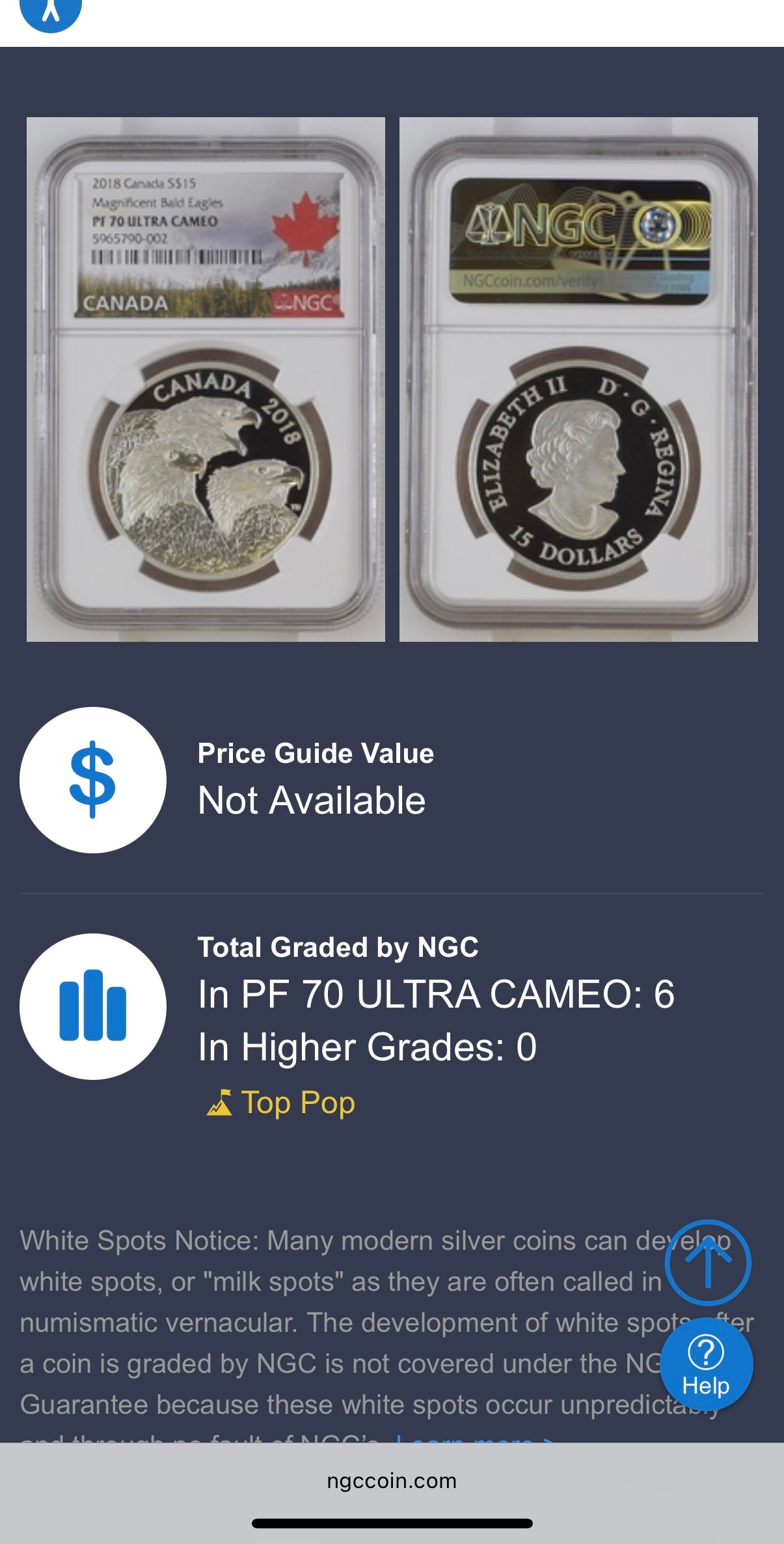 2018 $15 Canada Silver Dollar NGC PF70UC Magnificent Bald Eagles Spotless (1 of 6) Mint!