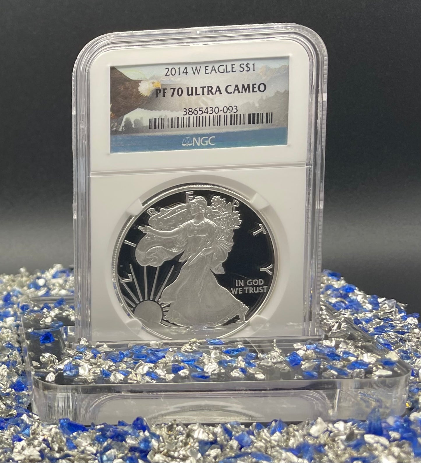 Proof 2014 (W) $1 American Silver Eagle NGC PF70 Eagle Label New Holder (1 of 9,437)