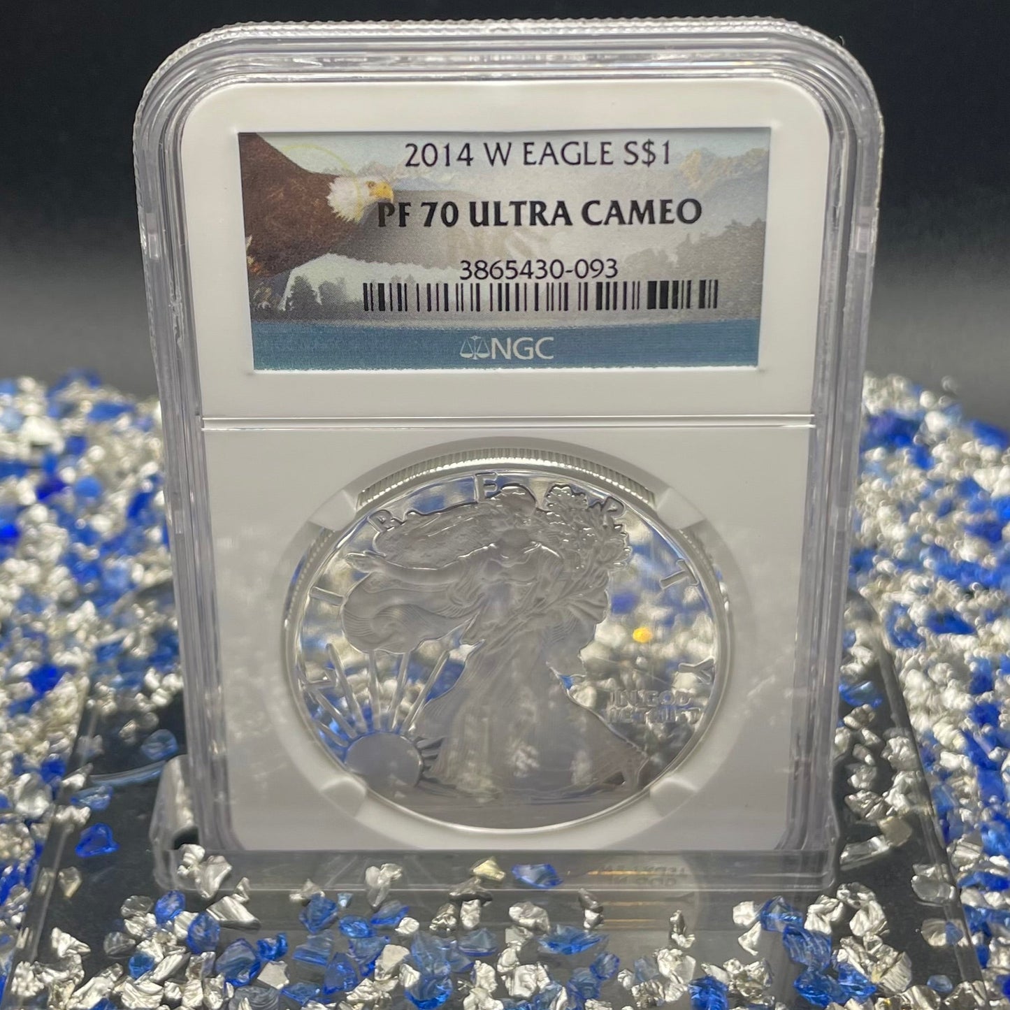 Proof 2014 (W) $1 American Silver Eagle NGC PF70 Eagle Label New Holder (1 of 9,437)