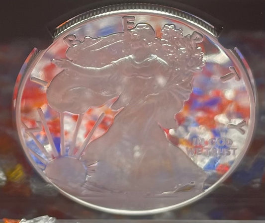 Proof 2018 (W) $1 American Silver Eagle NGC PF70 American Flag Label John Mercanti Signed (1 of 1,128)