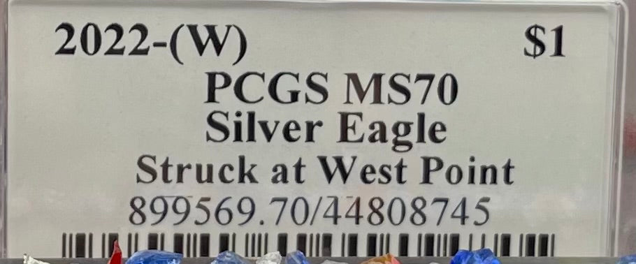 2022 (W) $1 American Silver Eagle PCGS MS70 Master Designer Thomas Cleveland Signed American Flag Black Label Mint Condition (1 of 150)