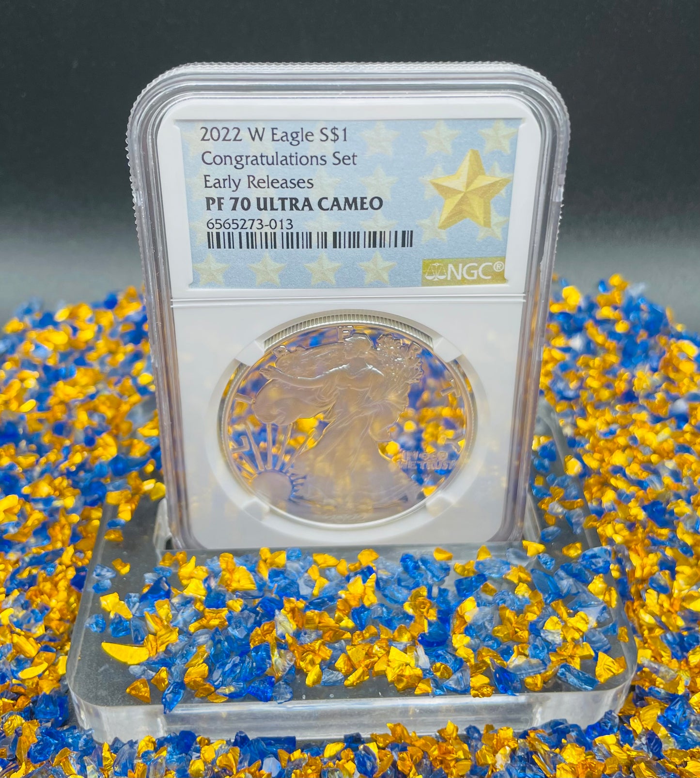 Proof 2022 (W) $1 American Silver Eagle NGC PF70 Early Releases Congratulations Set West Point Gold Start (1 of 1,332)