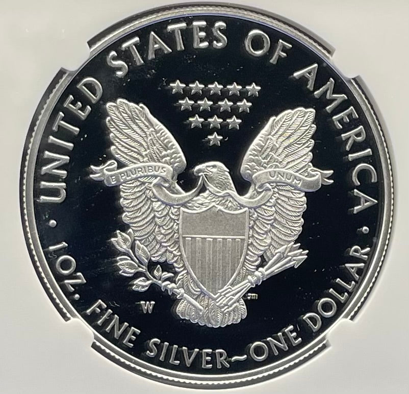 Proof 2021 Type 1 (W) $1 American Silver Eagle NGC PF70 First Day of Issue Congratulations Set 35th Anniversary (1 of 3,141)