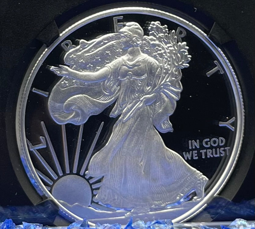 Proof 2021 (W) $1 American Silver Eagle NGC PF70 Type 1 First Releases Heraldic Eagle Label Black Core (1 of 6,854)