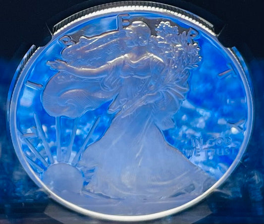 Proof 2021 (W) $1 American Silver Eagle NGC PF70 Type 1 First Releases Heraldic Eagle Label Black Core (1 of 6,854)