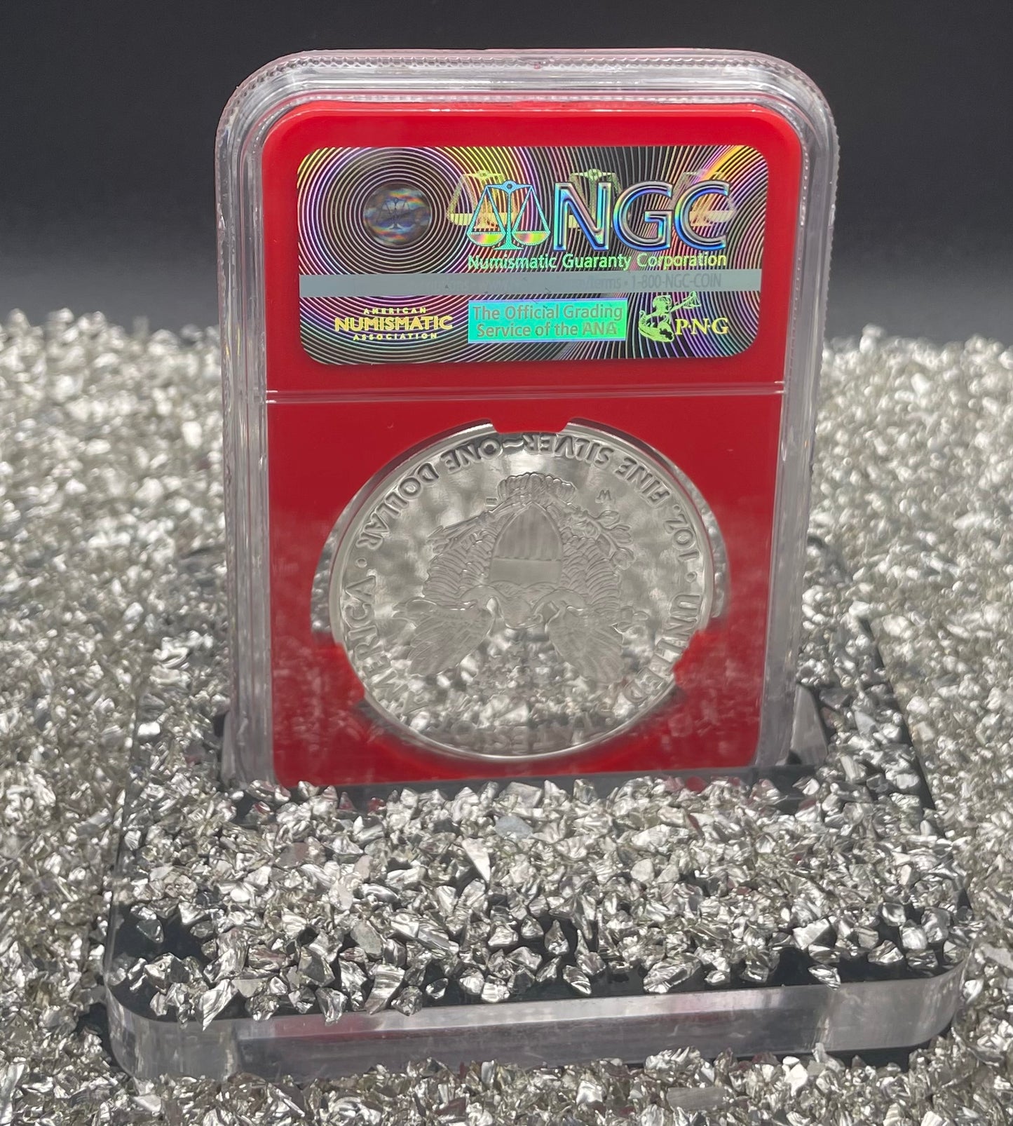 Proof 2016 (W) $1 American Silver Eagle NGC PF70 Christmas Tree (Lettered Edge) 30th Anniversary Label Red Core