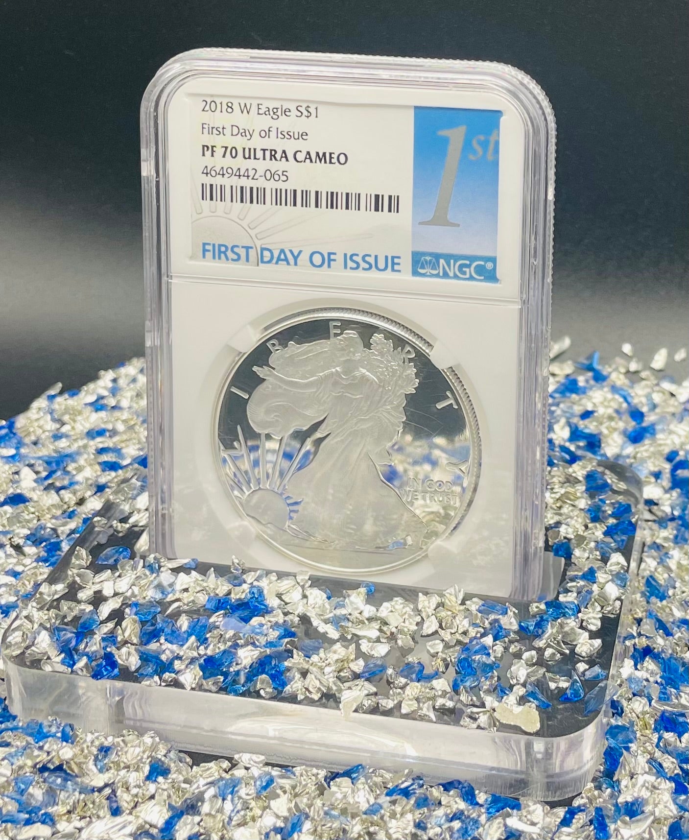 Proof 2018 (W) $1 American Silver Eagle NGC PF70 First Day of Issue (1 of 4,262)