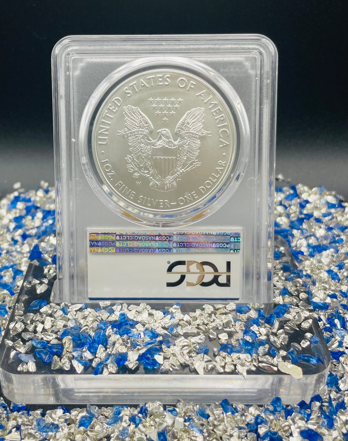 Burnished 2017 (W) $1 American Silver Eagle PCGS SP70 Blue West Point Label Mint Condition (1 of 18,796)