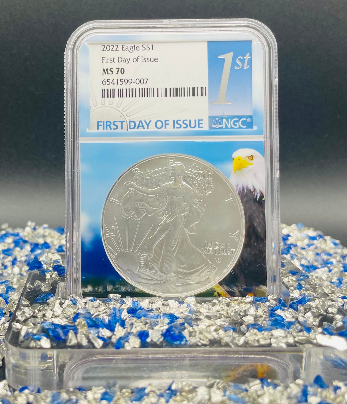 2016 $1 American Silver Eagle NGC MS70 First Day of Issue Eagle Holder Mint Condition (1 of 27,272)