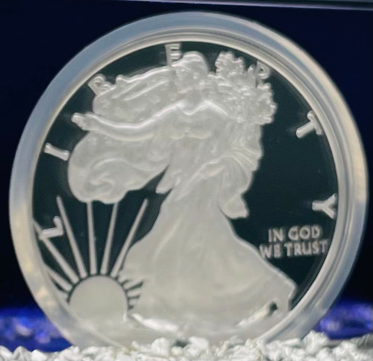 Proof 2011 (W) $1 American Silver Eagle NGC PF69 25th Anniversary Label Trader Bea Private Issue Purple Foil Holder Rare