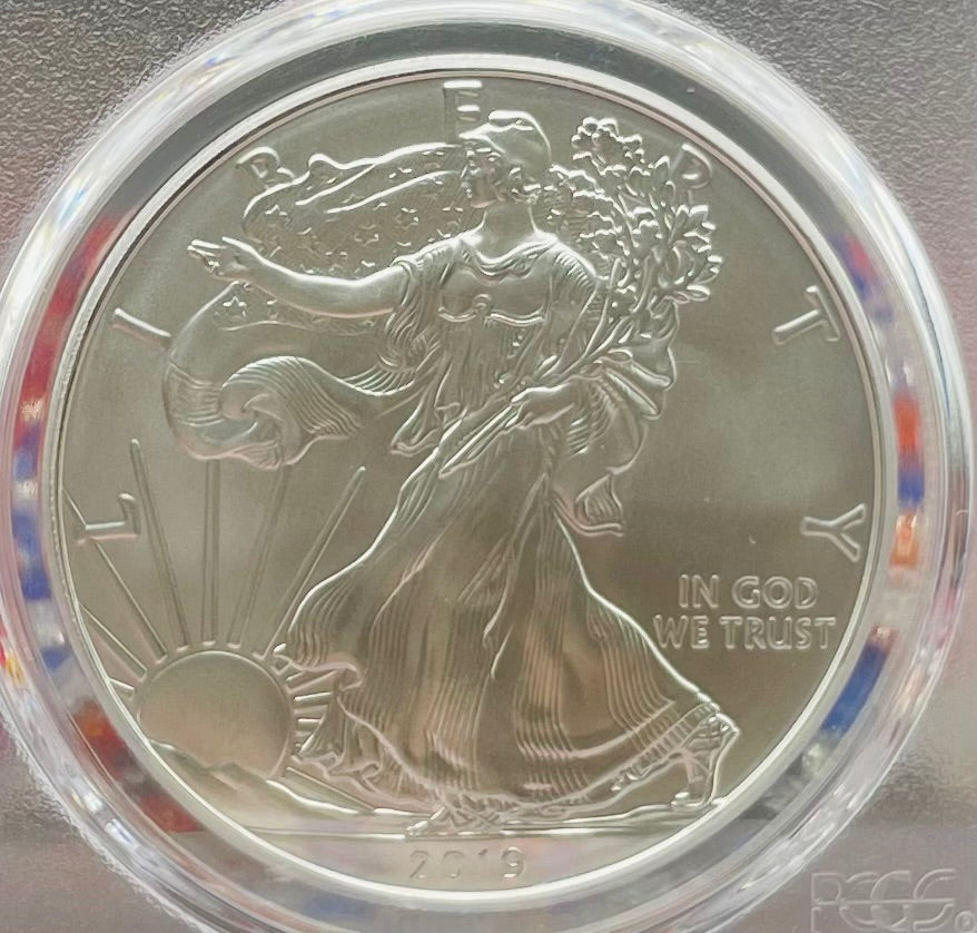 2019 $1 American Silver Eagle PCGS MS70 First Strike NBA Hall of Fame Robert Parish Signed Label Mint Condition 1 of 50