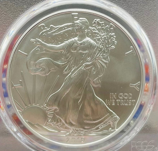 2019 $1 American Silver Eagle PCGS MS70 First Strike NBA Hall of Fame Robert Parish Signed Label Mint Condition 1 of 50