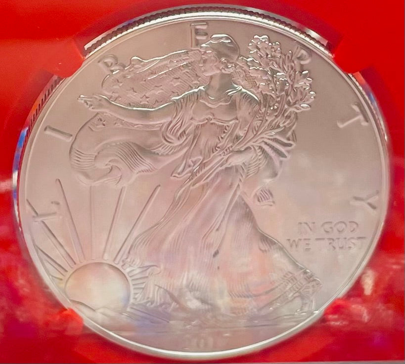 2017 $1 American Silver Eagle NGC MS70 First Day of Issue Red Core Mint Condition (1 of 40,818)