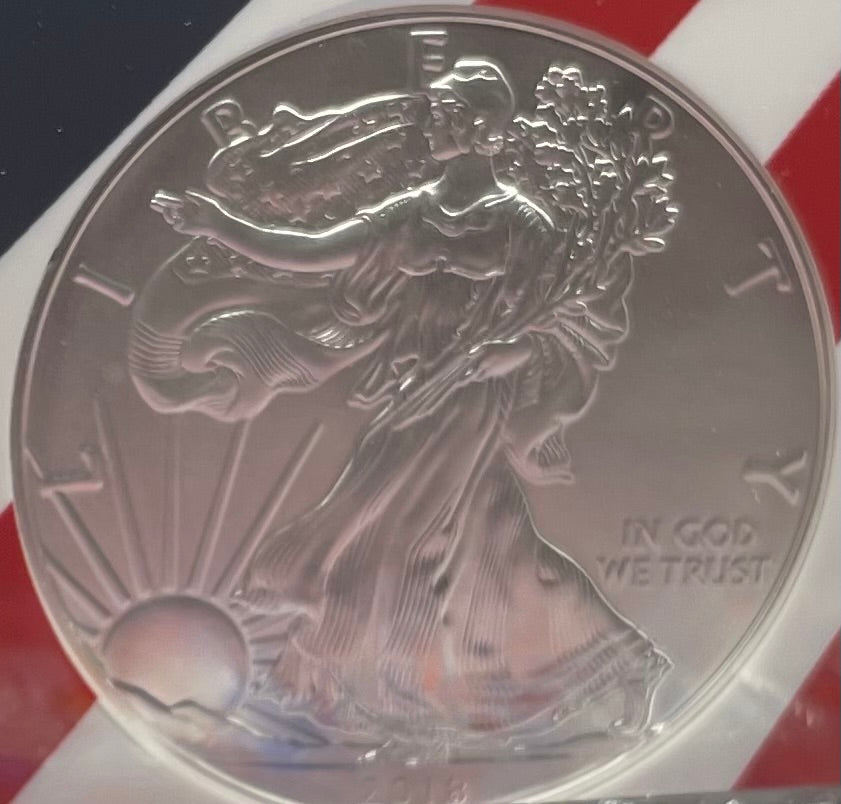 2018 $1 American Silver Eagle NGC MS70 New Years Edition Ultra Rare Holder & Label