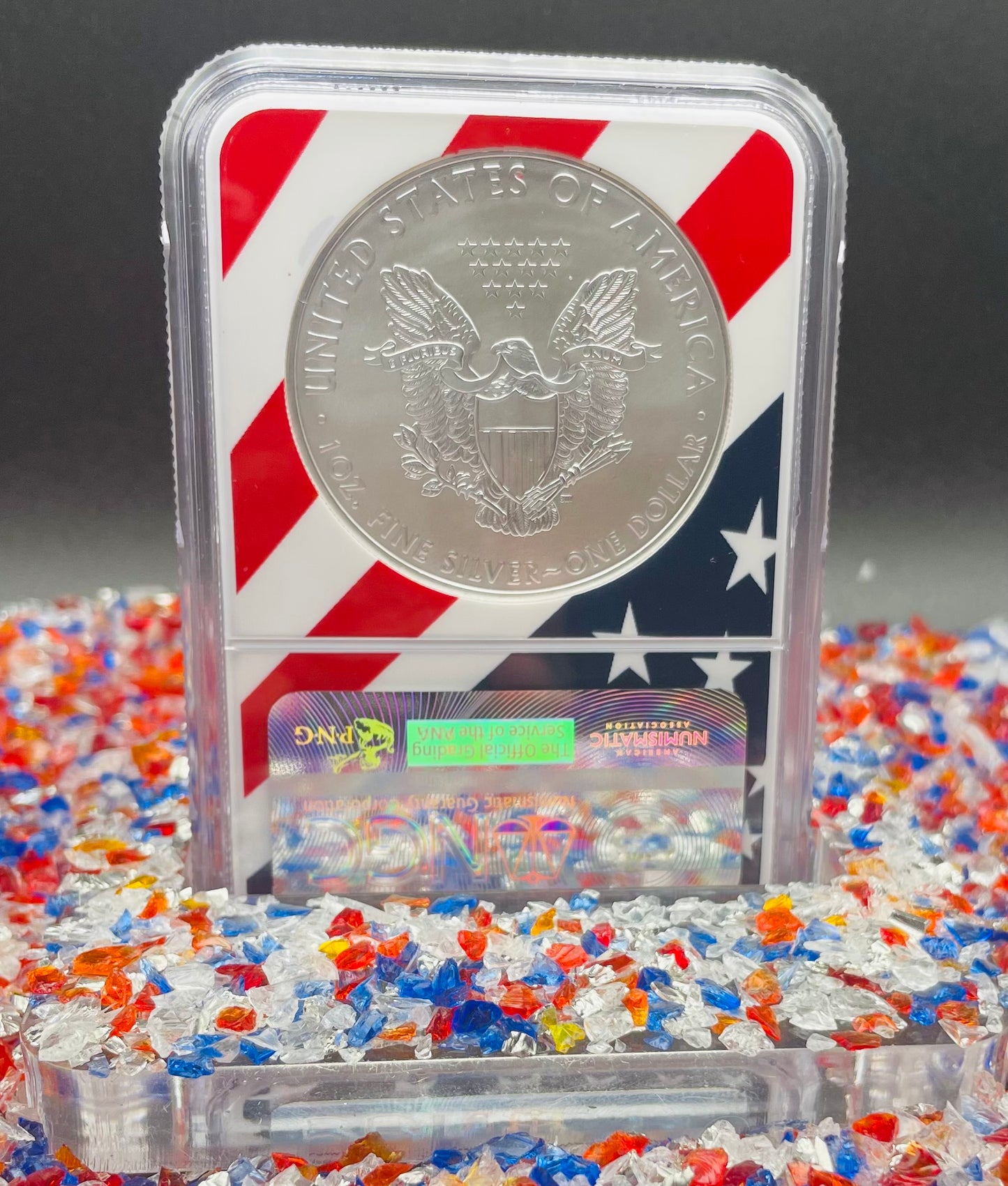 2018 $1 American Silver Eagle NGC MS70 New Years Edition Ultra Rare Holder & Label