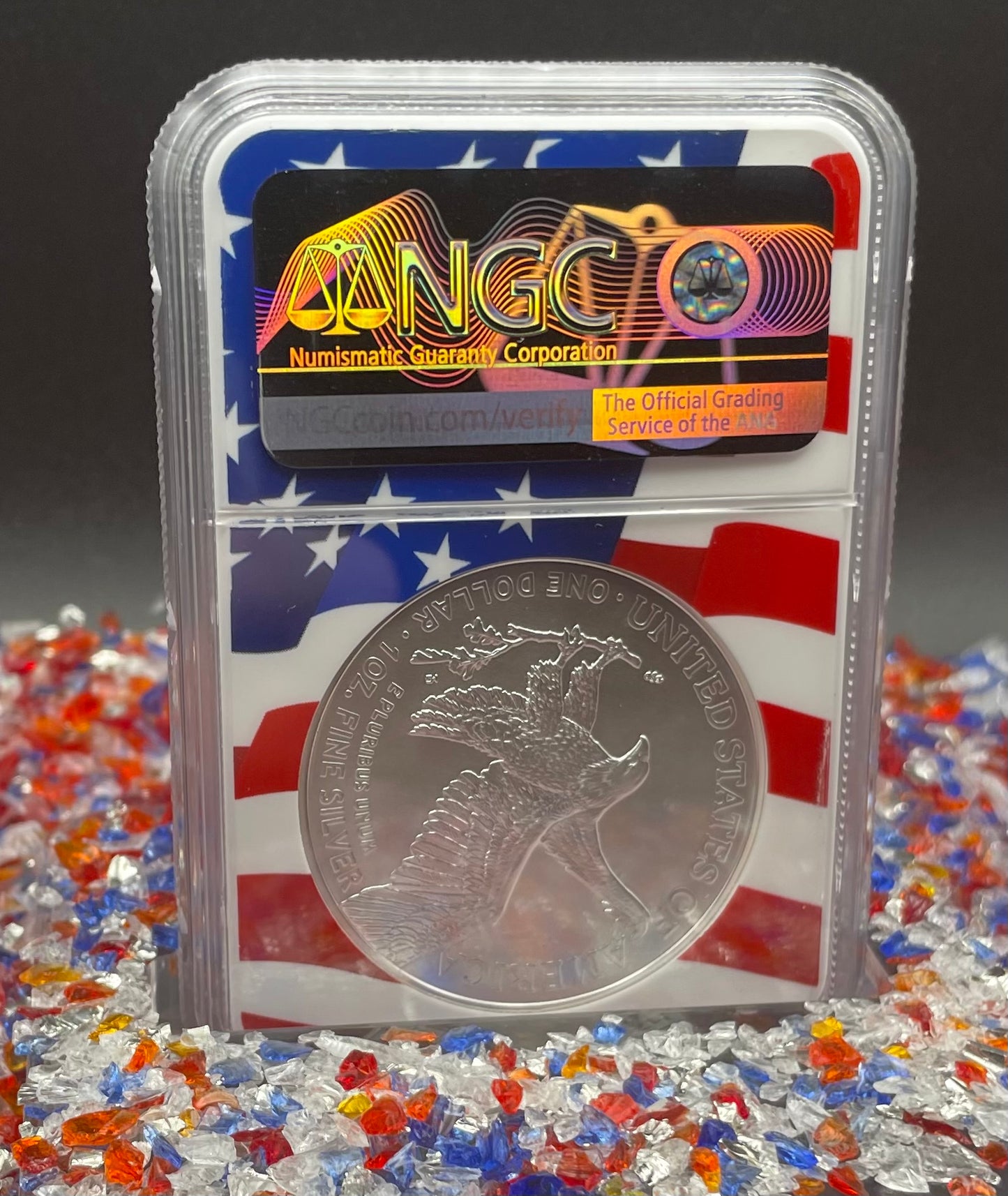 2021 $1 American Silver Eagle NGC MS70 First Day of Issue Type 2 Flag Holder Mint Condition (1 of 4,075)