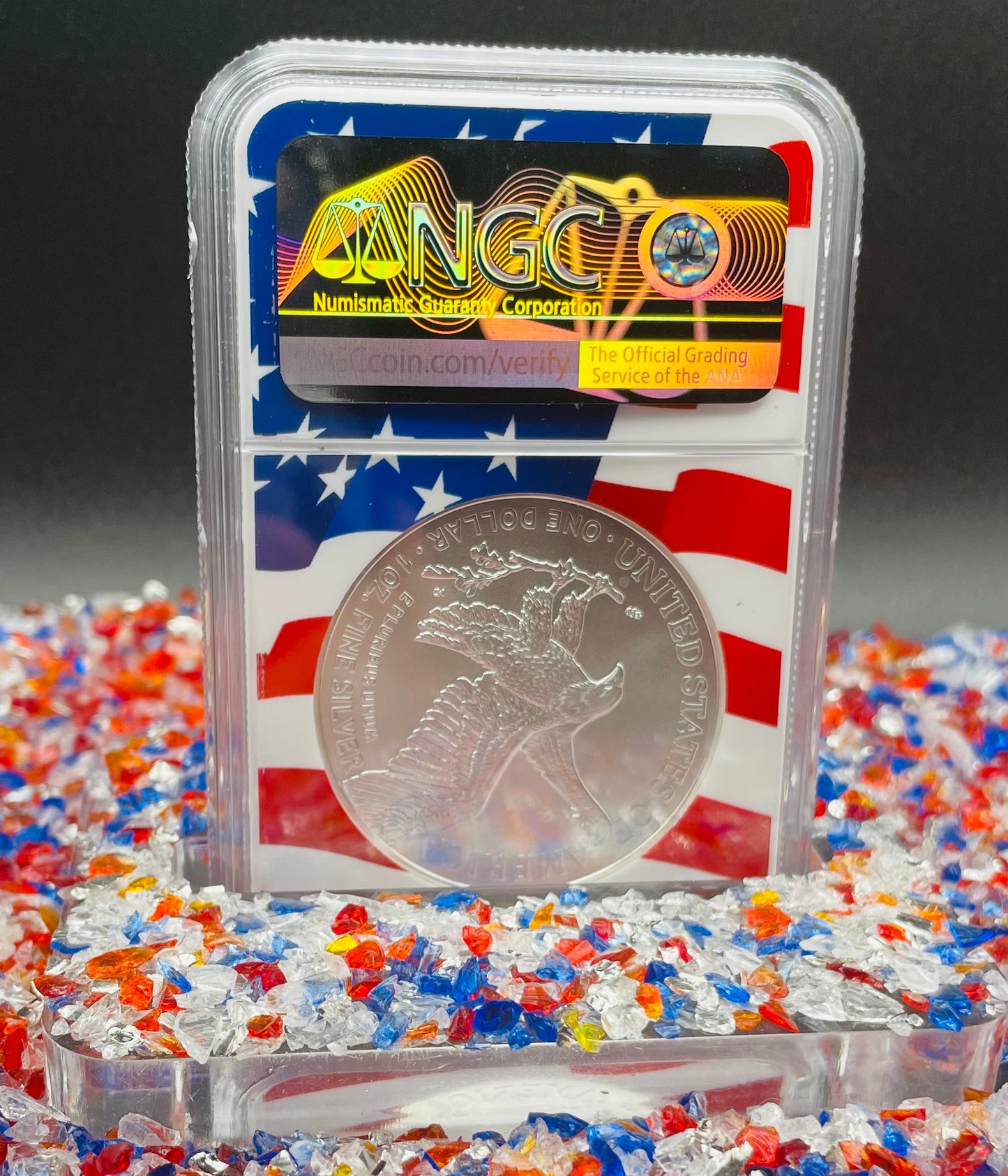 2021 $1 American Silver Eagle NGC MS70 First Day of Issue Type 2 Flag Holder Mint Condition (1 of 4,075)