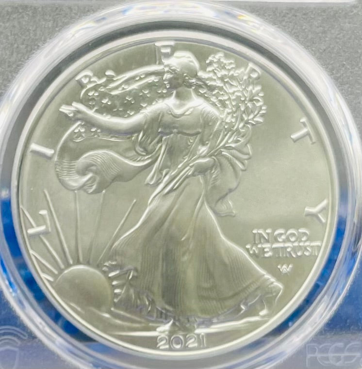 2021 $1 American Silver Eagle PCGS MS70 NBA Hall of Fame Shaquille O'Neal Signed Mint Condition 1 of 118