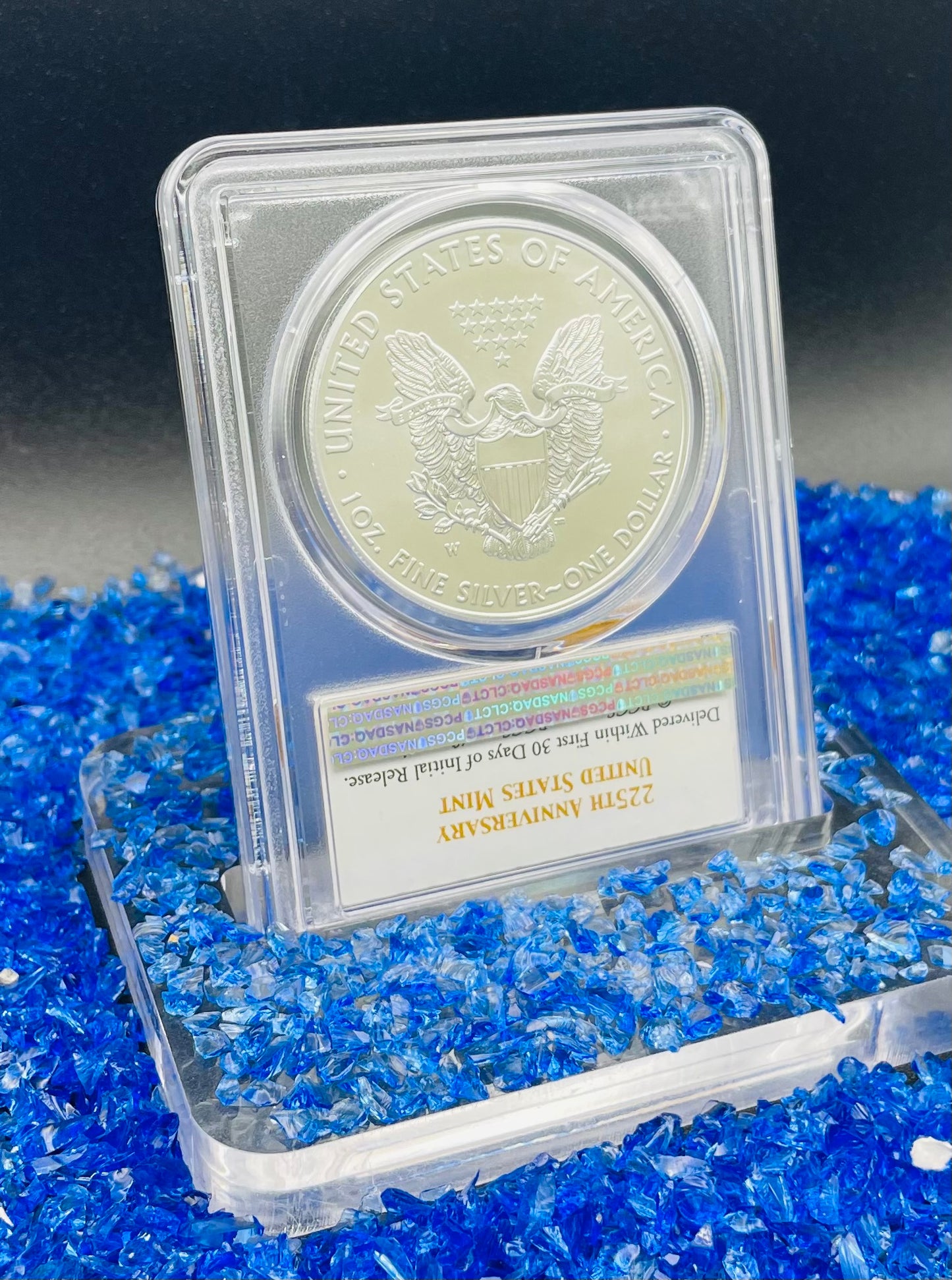 Burnished 2017 (W) $1 American Silver Eagle PCGS SP70 First Strike Rare 225th Anniversary Label Mint Condition (1 of 1,000)