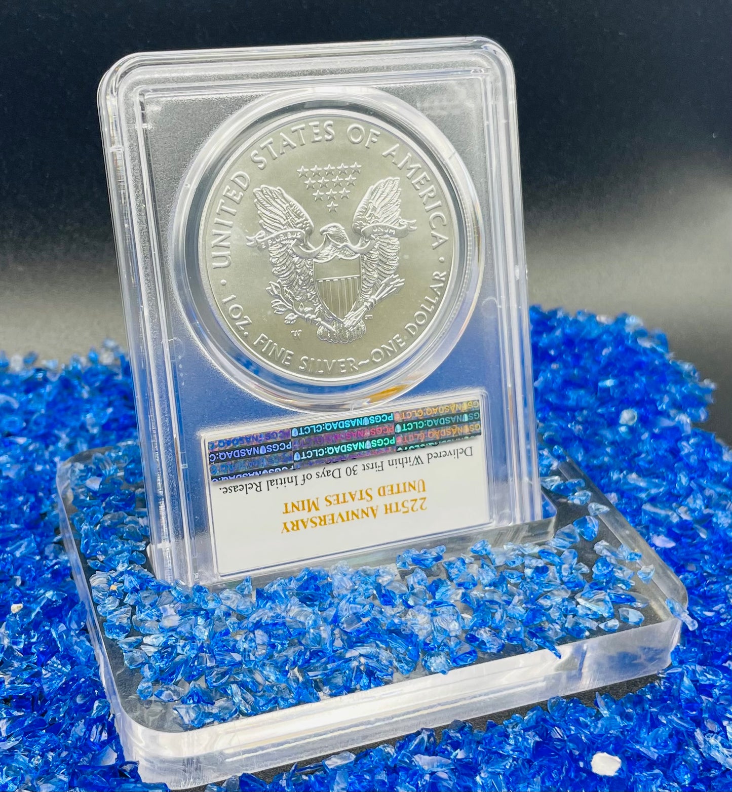 Burnished 2017 (W) $1 American Silver Eagle PCGS SP70 First Strike Rare 225th Anniversary Label (1 of 1,000)