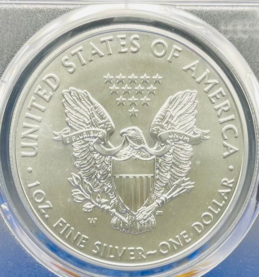 Burnished 2017 (W) $1 American Silver Eagle PCGS SP70 First Strike Rare 225th Anniversary Label (1 of 1,000)