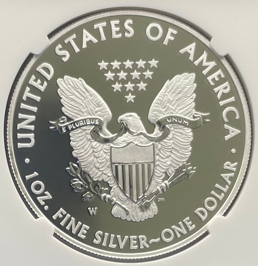 Reverse Proof & Enhanced Finish (2 Coin Set) 2013 (W) $1 American Silver Eagle NGC PF69 White Core Holder West Point Gold Star Label