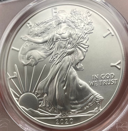 2020 $1 American Silver Eagle PCGS MS70 First Strike Legends of Life NBA Hall of Fame John Stockton Signed Label Mint Condition(1 of 10)