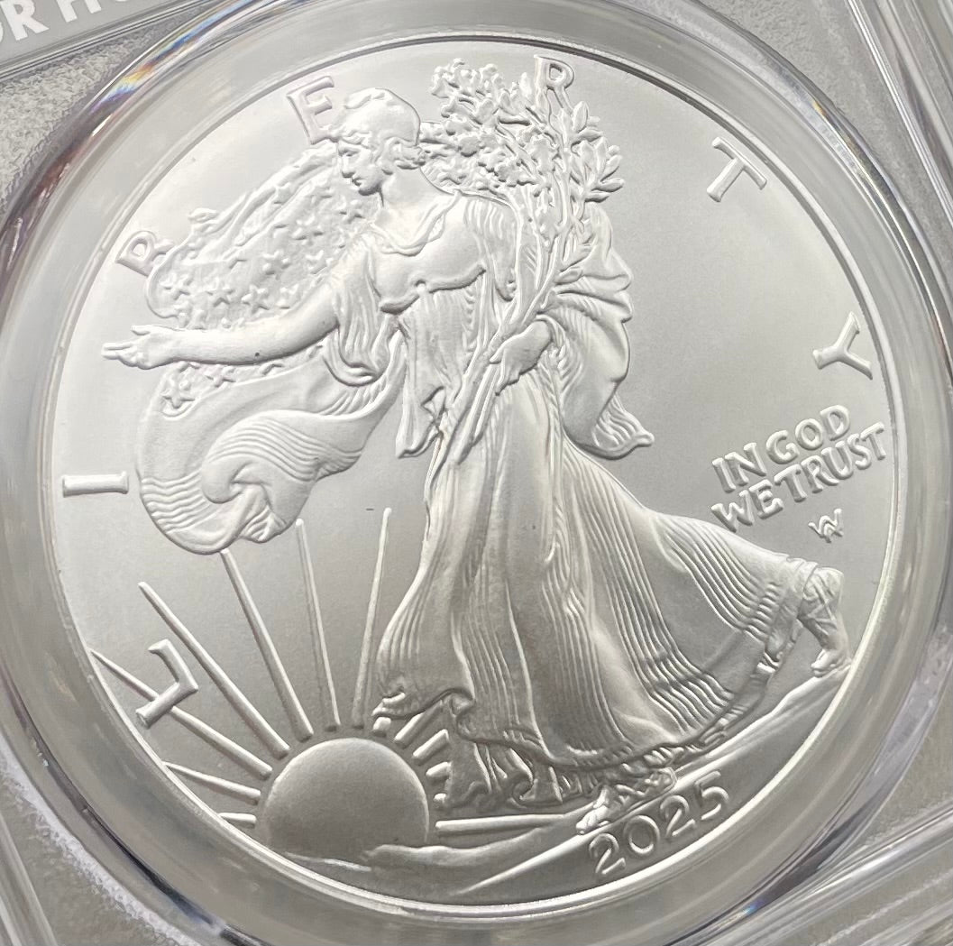 2025 $1 American Silver Eagle PCGS MS70 FDOI Legends of Life MLB Hall of Fame Trevor Hoffman Signed Label (Rare 1 of 15)