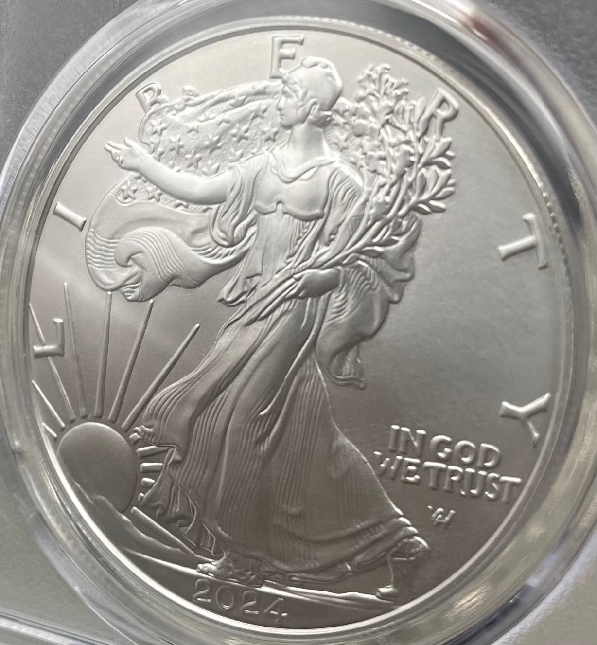 2024 $1 American Silver Eagle PCGS MS70 FDOI Legends of Life NBA Hall of Fame Giannis Antetokounmpo Signed Label (Rare 1 of 20)