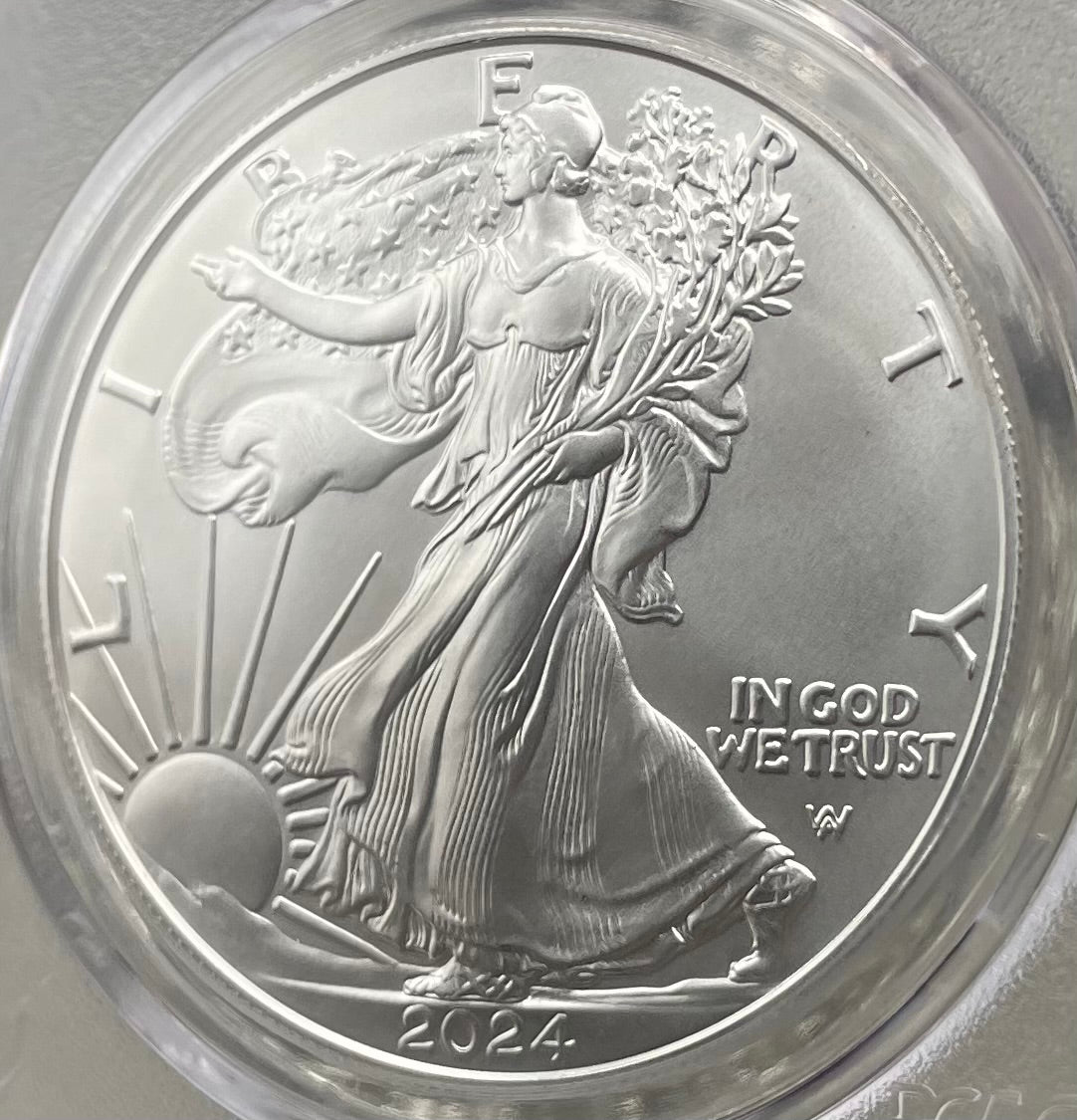 2024 $1 American Silver Eagle PCGS MS70 FDOI Legends of Life MLB Hall of Fame Vladimir Guerrero Signed Label Mint Condition (Rare 1 of 15)